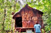 October 2025: Fritz at Wallace's Hut<br /><i>Photo courtesy Fritz Kolomsusu</i>