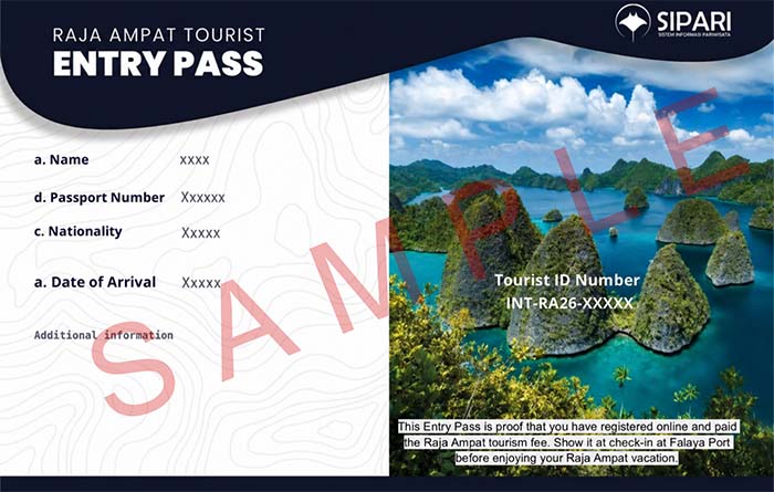 Raja Ampat Tourist Entry Pass 2026
